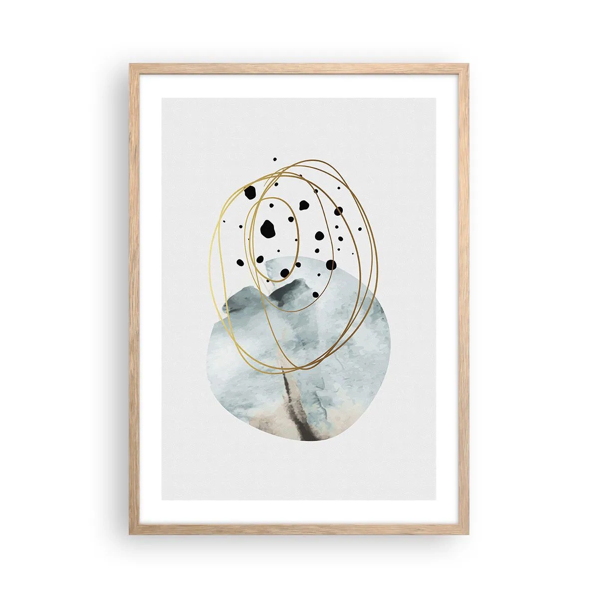 Plagát v ráme zo svetlého duba - V objatí priestoru - 50x70 cm
