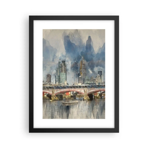 Plagát v čiernom ráme - Londýn v celej svojej kráse - 30x40 cm