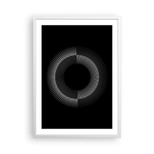 Plagát v bielom ráme - Čierne slnko - 50x70 cm