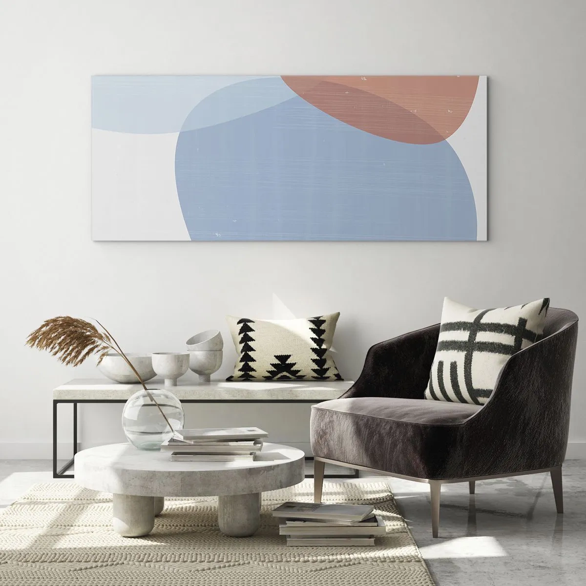 Obraz na skle - Pastelové vzťahy - 120x50 cm