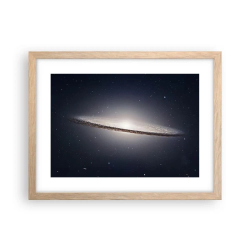 Plagát v ráme zo svetlého duba - Kedysi dávno v jednej preďalekej galaxii… - 40x30 cm
