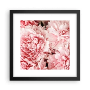 Plagát v čiernom ráme - Ružový sen - 30x30 cm