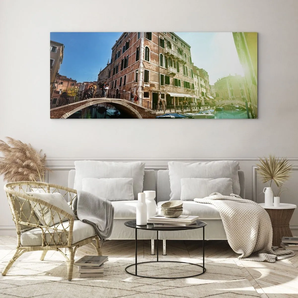 Obraz na skle - Benátky - Amore Mio - 100x40 cm