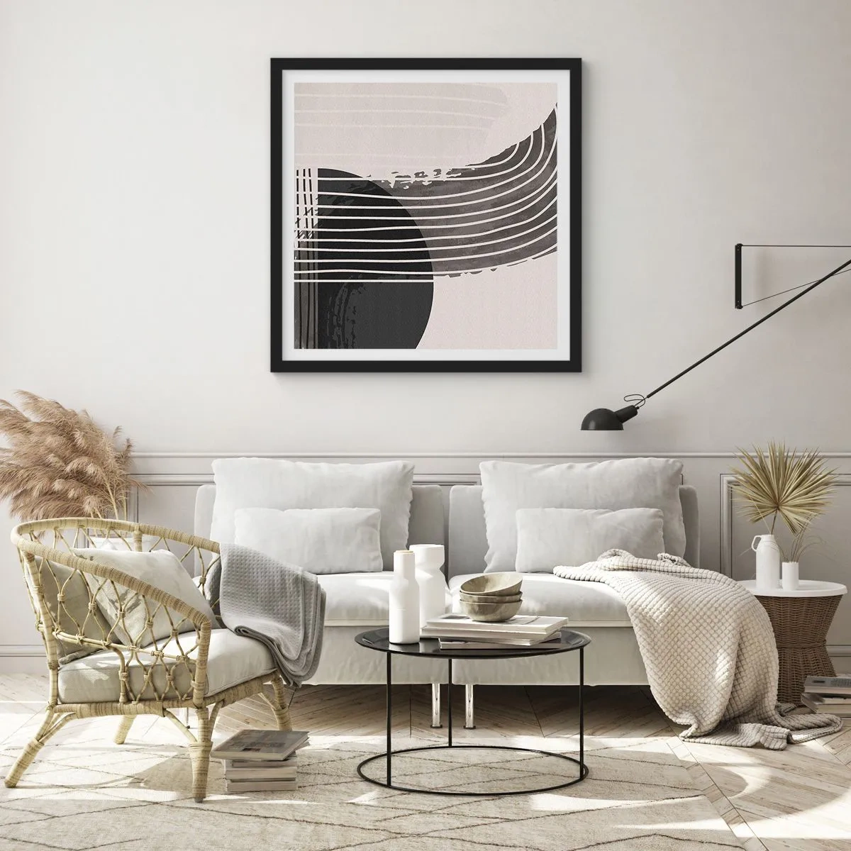 Plagát v čiernom ráme - Tam a späť - 60x60 cm