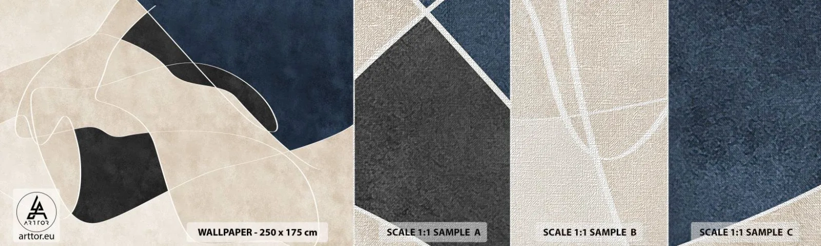 Vzorka fototapety Premium Canvas - Abstraktná kompozícia – kontrast farieb - Moderné, Abstrakcia, Kus - 100x30 cm