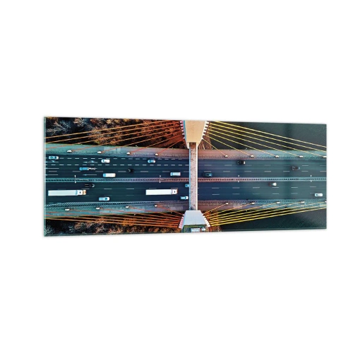 Obraz na skle - Za vodami, za lesmi - 140x50 cm