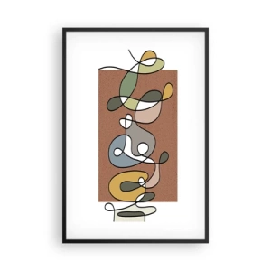 Plagát v čiernom ráme - Abstrakcia, ktorá stojí za úsmev - 61x91 cm