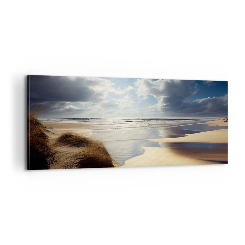 Obraz na plátne - Pláž, divoká pláž - 100x40 cm