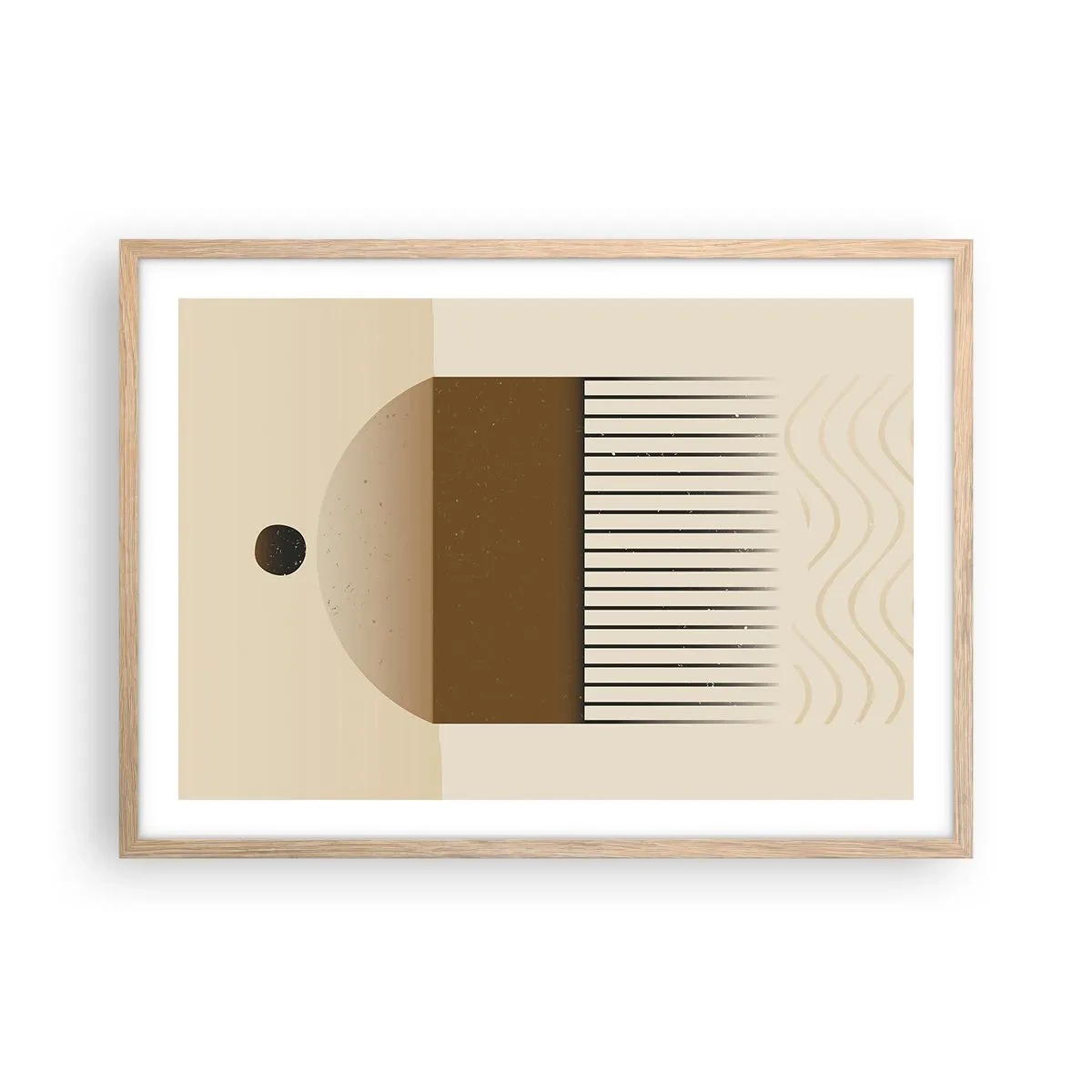 Plagát v ráme zo svetlého duba - Rôzne stavy - 70x50 cm