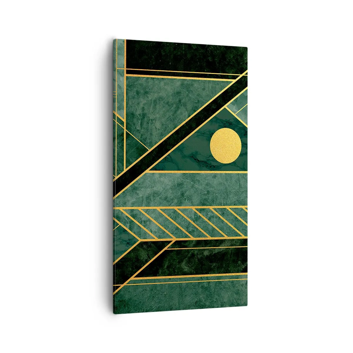 Obraz na plátne - Dynamika zlata a lazuritu - 55x100 cm