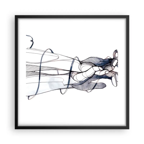 Plagát v čiernom ráme - Štúdia o dotyku - 50x50 cm