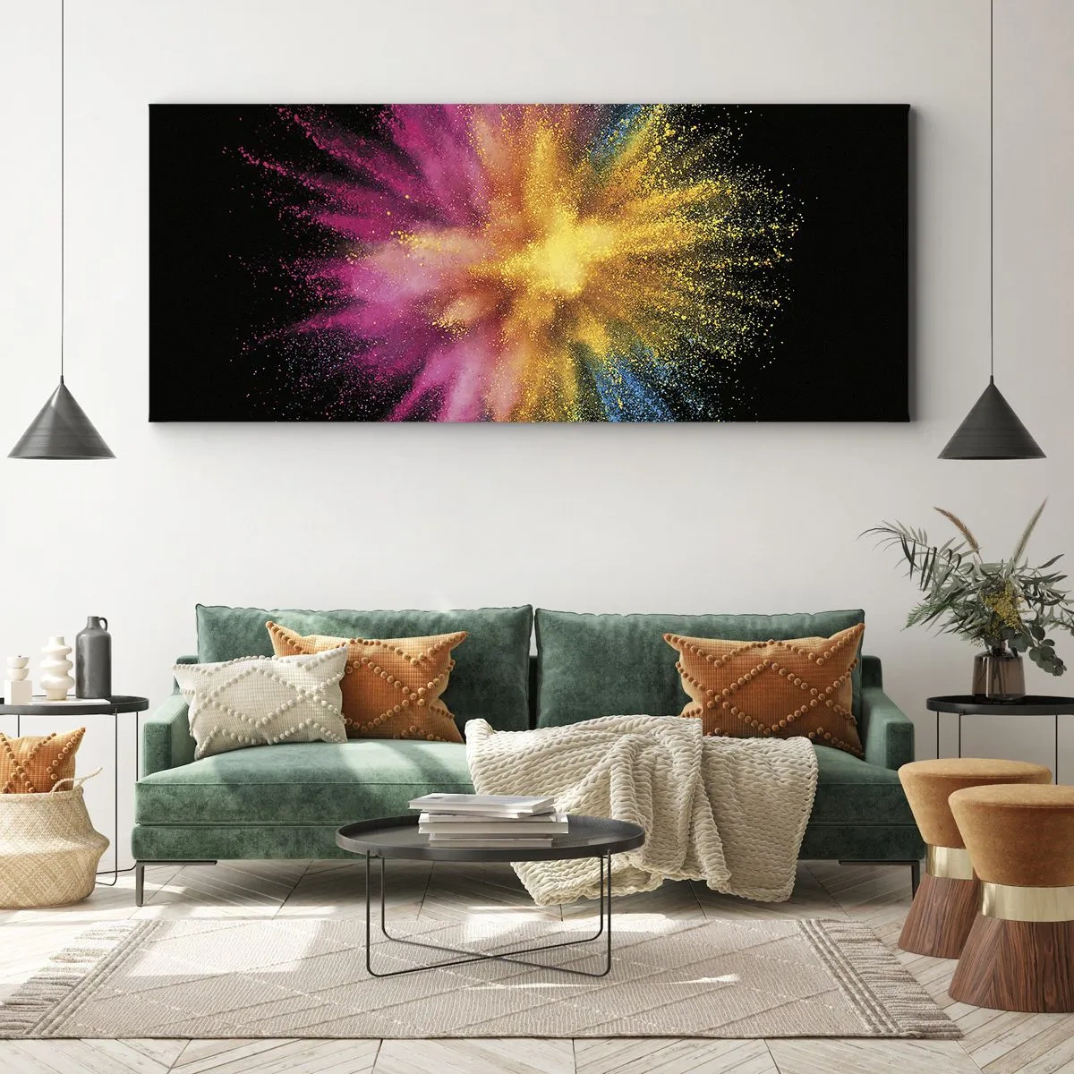 Obraz na plátne - Zrodenie farieb - 160x50 cm
