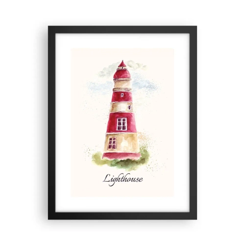 Plagát v čiernom ráme - Tu je vždy počasie - 30x40 cm