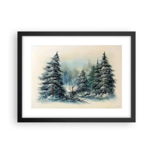 Plagát v čiernom ráme - Pripravenie na Vianoce - 40x30 cm