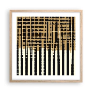 Plagát v ráme zo svetlého duba - Architektonická abstrakcia - 50x50 cm