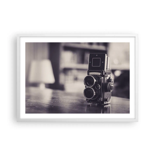 Plagát v bielom ráme - Kúzlo starej fotografie - 70x50 cm