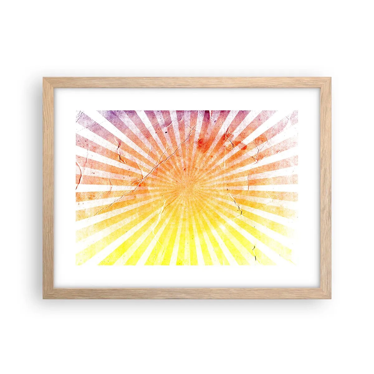Plagát v ráme zo svetlého duba - Východy a západy - 40x30 cm