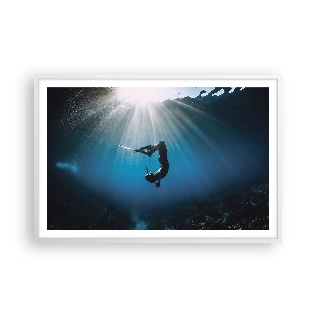 Plagát v bielom ráme - Podvodný tanec - 91x61 cm