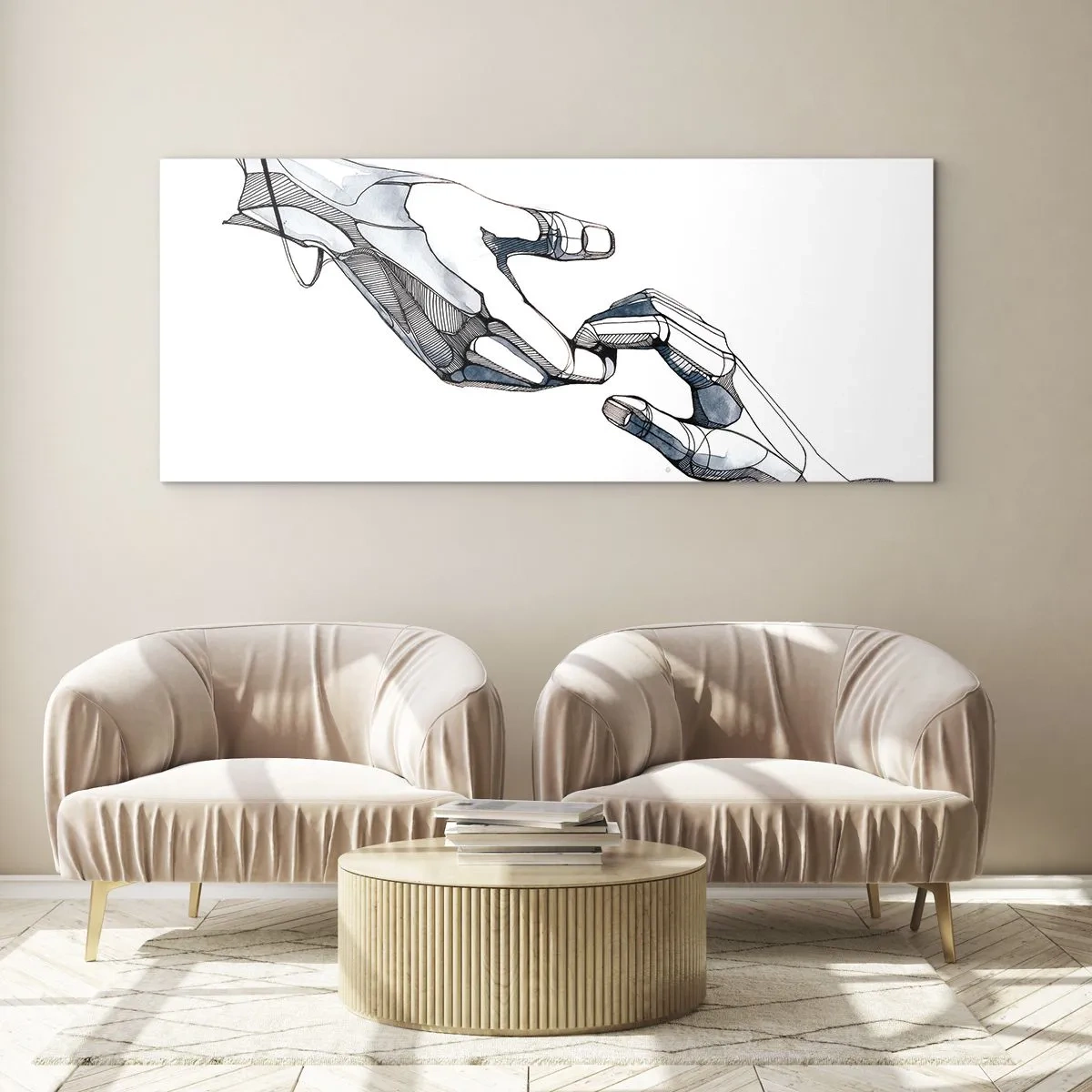 Obraz na skle - Dobré gesto - 100x40 cm