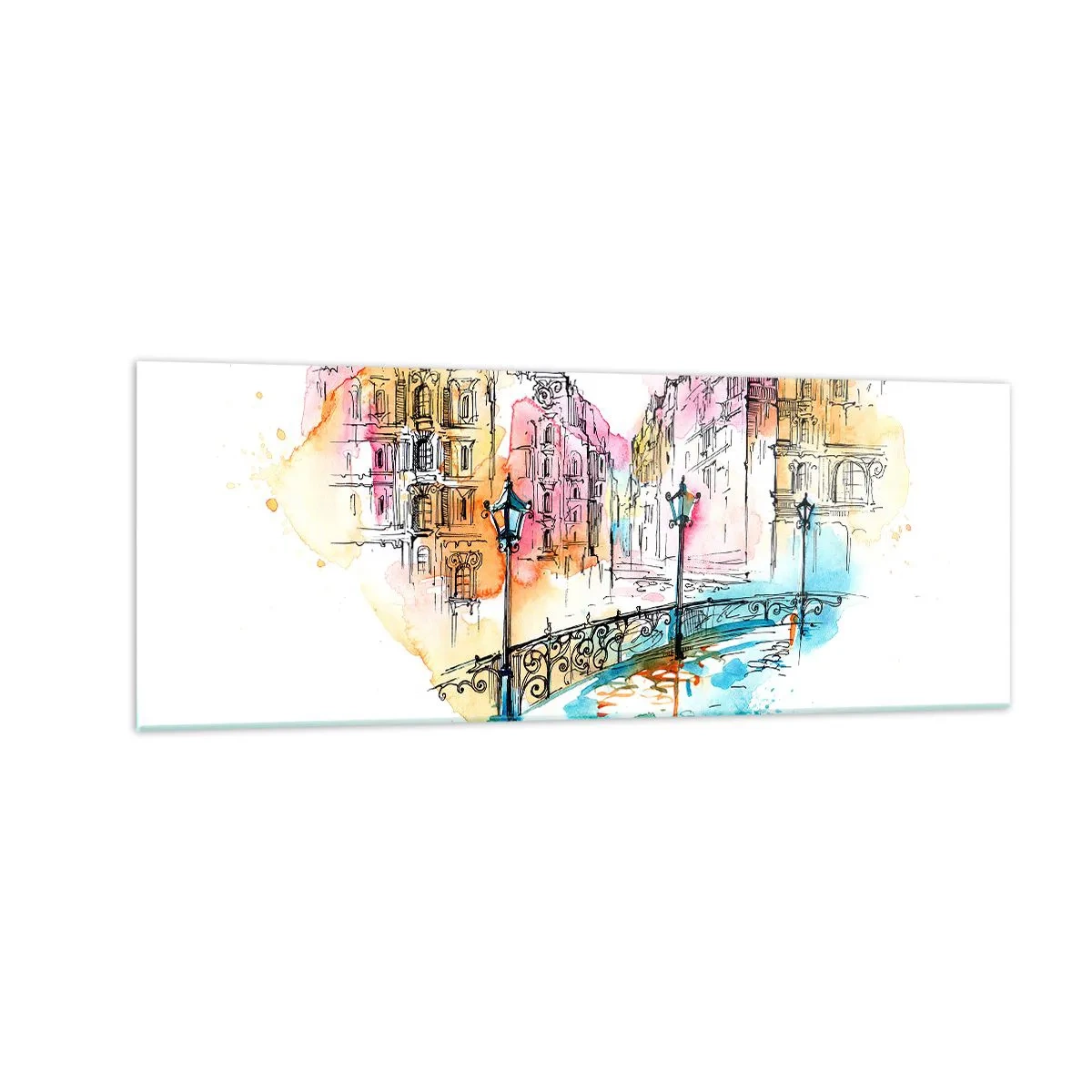 Obraz na skle - Srdce mesta - 140x50 cm