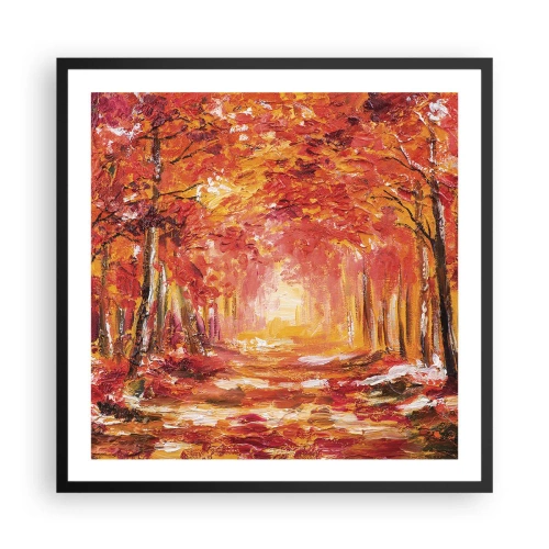 Plagát v čiernom ráme - Medený les - 60x60 cm