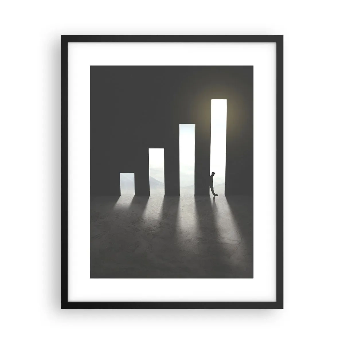 Plagát v čiernom ráme - Úspech – impresia - 40x50 cm
