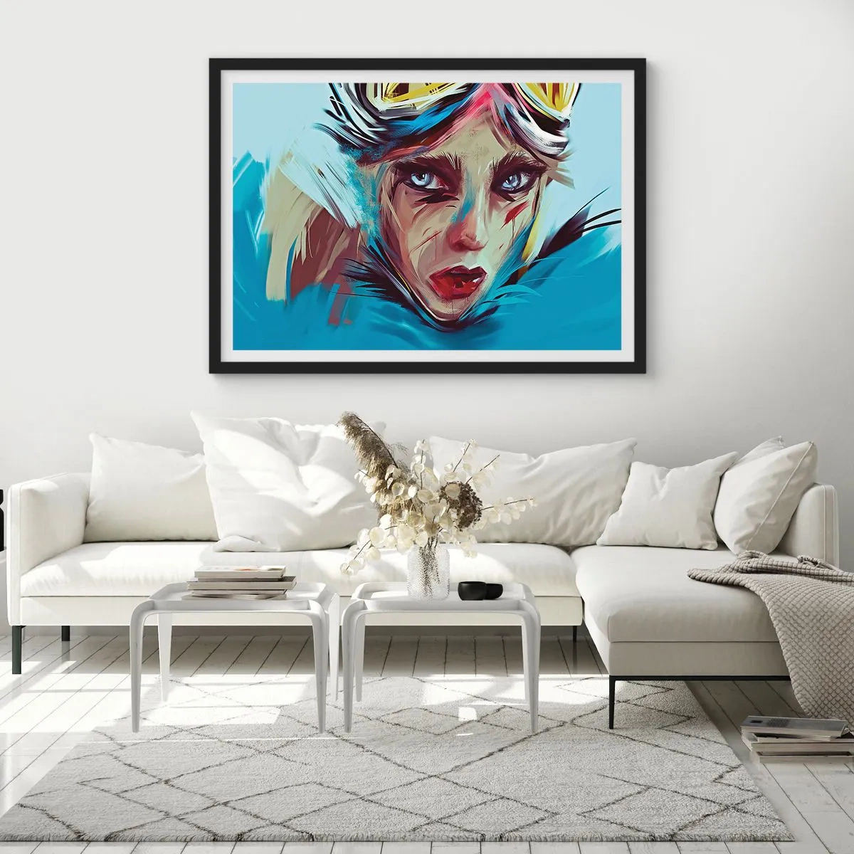 Plagát v čiernom ráme - Silničná bojovníčka - 100x70 cm