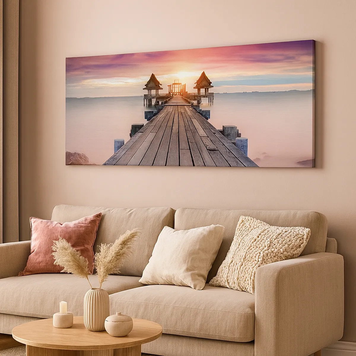 Obraz na plátne - Západ na východe - 30x30 cm