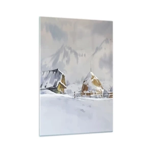 Obraz na skle - V zasneženom údolí - 70x100 cm