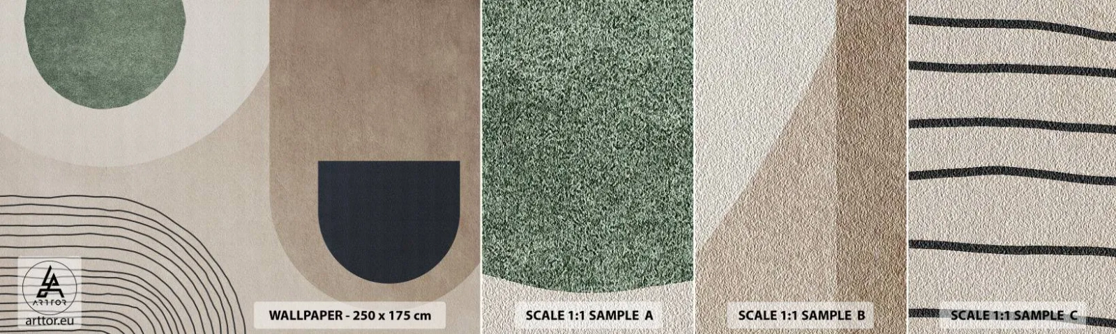 Vzorka Fototapeta Standard Eco - Nežnosť oválu - Minimalizmus, Kus, Abstrakcia - 100x30 cm