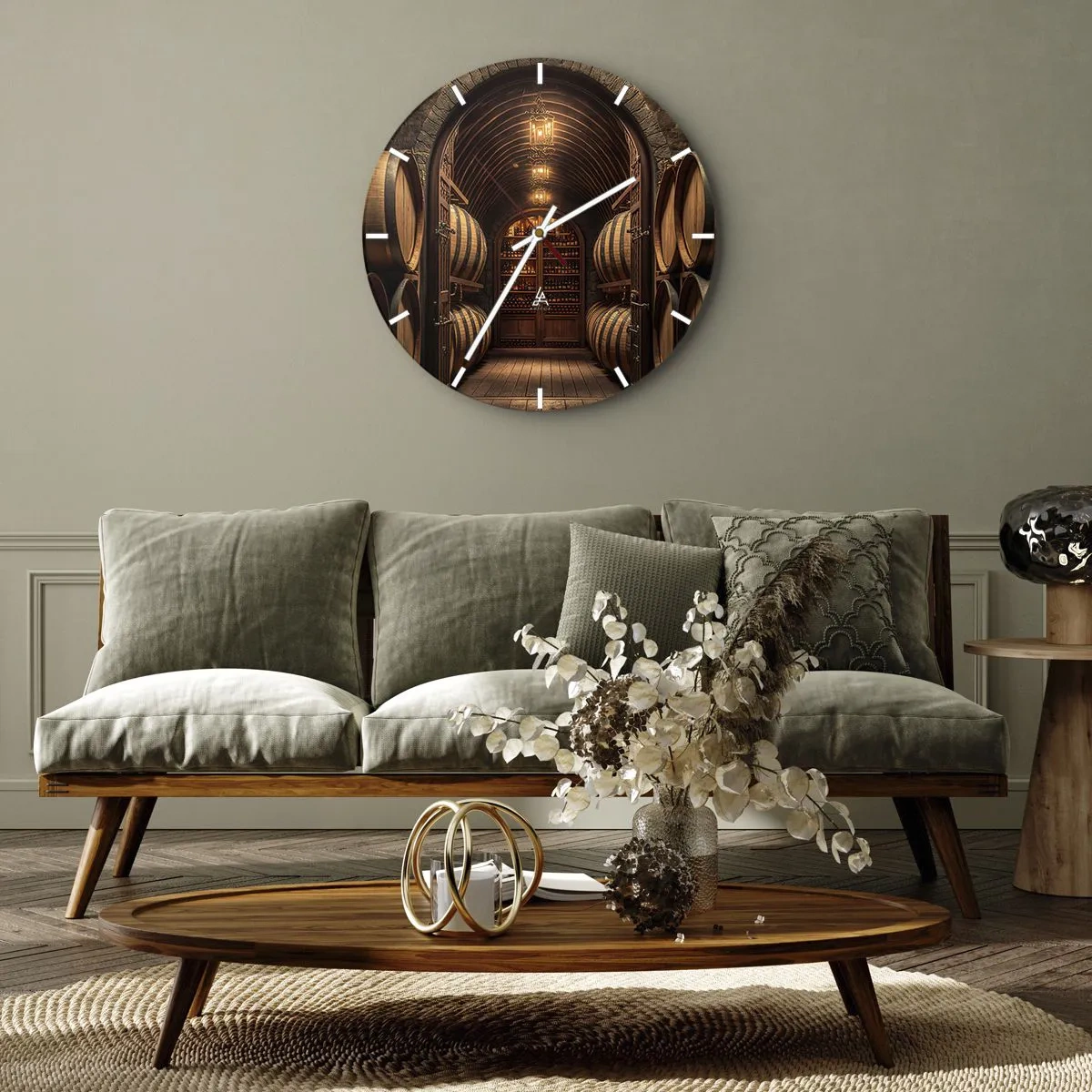 Nástenné hodiny - Nádherná pivnica - 40x40 cm