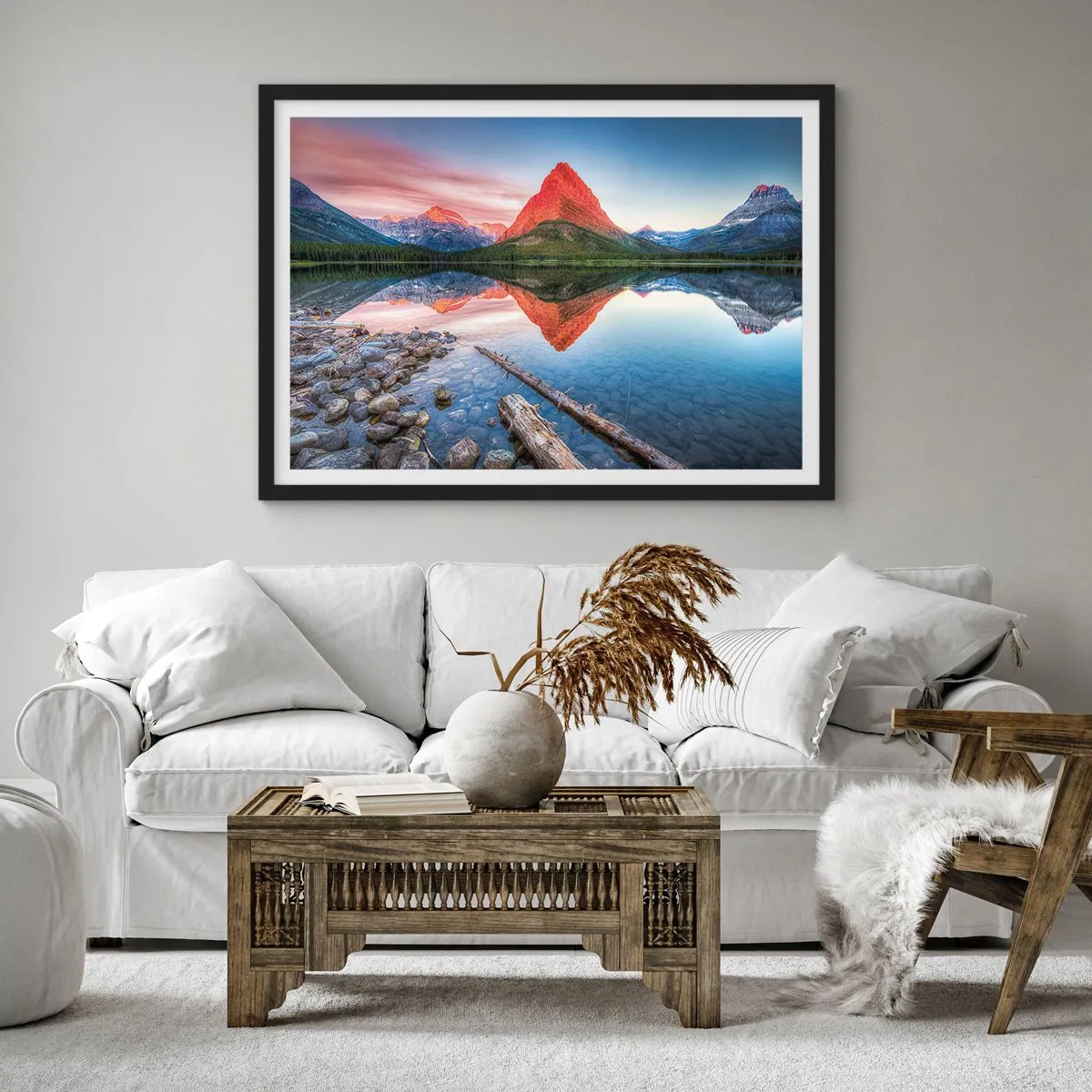 Plagát v čiernom ráme - Teplo a chlad - 40x30 cm