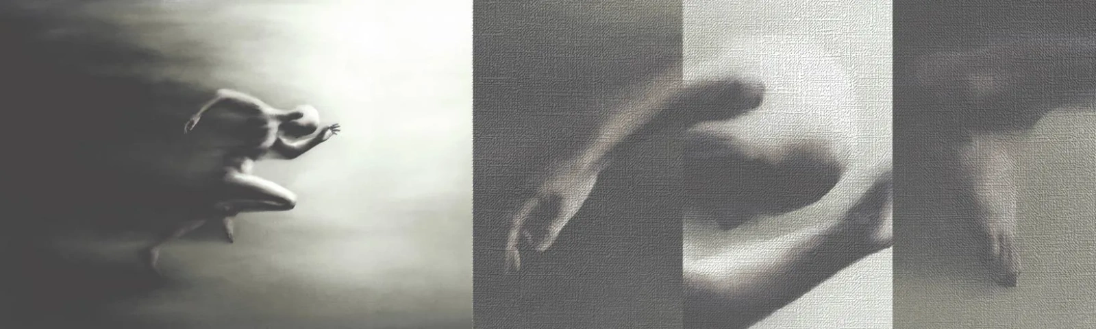 Vzorka fototapety Premium Canvas - Nezastaviteľný - Šport, Beh, Tma - 100x30 cm