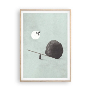 Plagát v ráme zo svetlého duba - Splnený sen - 70x100 cm