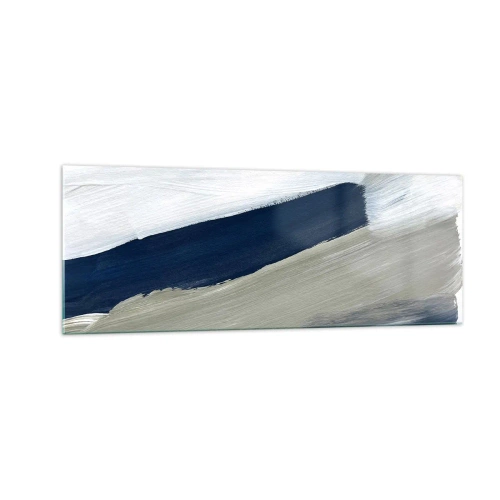 Obraz na skle - Stretnutie s bielou - 140x50 cm