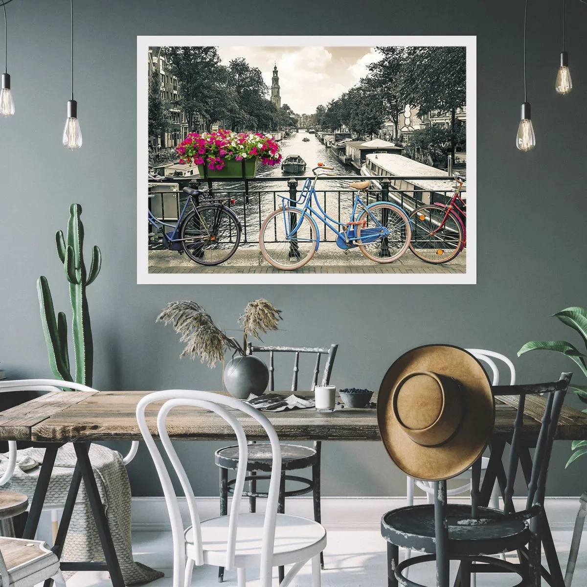 Plagát - Farby amsterdamskej ulice - 100x70 cm