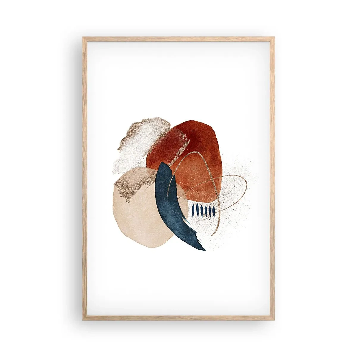 Plagát v ráme zo svetlého duba - Oválna kompozícia - 61x91 cm