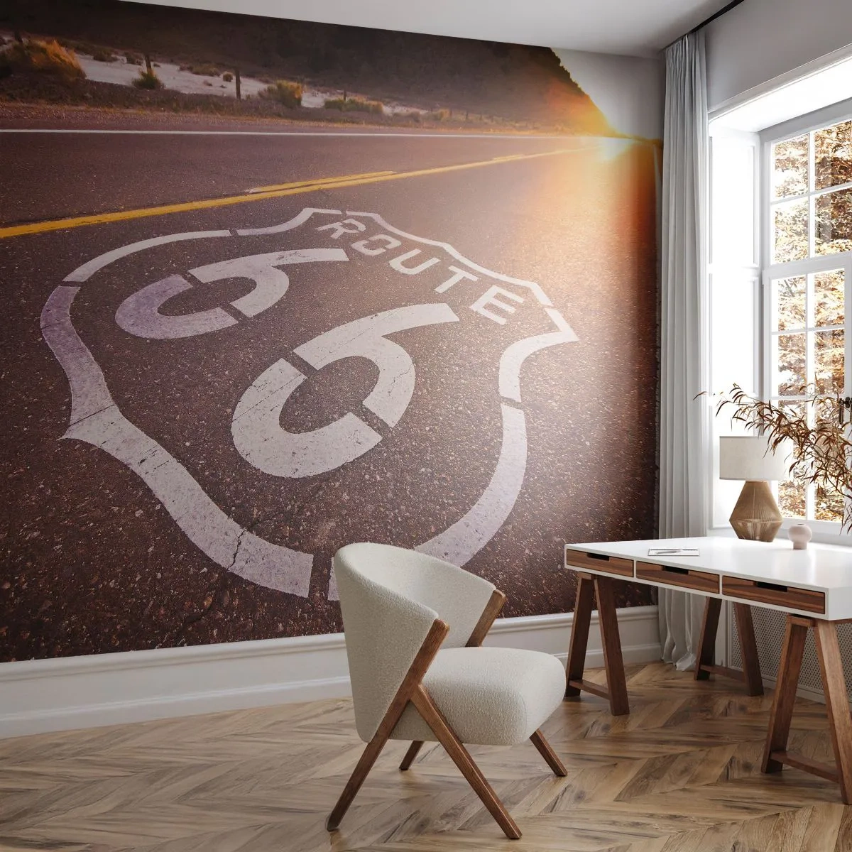 Fototapeta Premium Sand - Slávna cesta 66 - USA, Automobilový priemysel, Cesta 66 - 400x280 cm