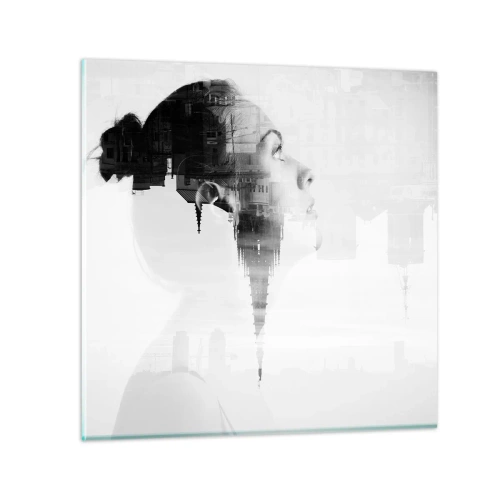 Obraz na skle - Z oboch strán okna - 40x40 cm