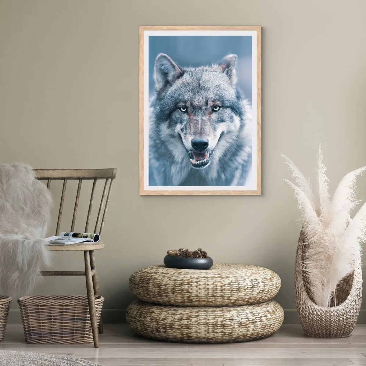 Plagát v ráme zo svetlého duba - Prijmete túto výzvu? - 50x70 cm