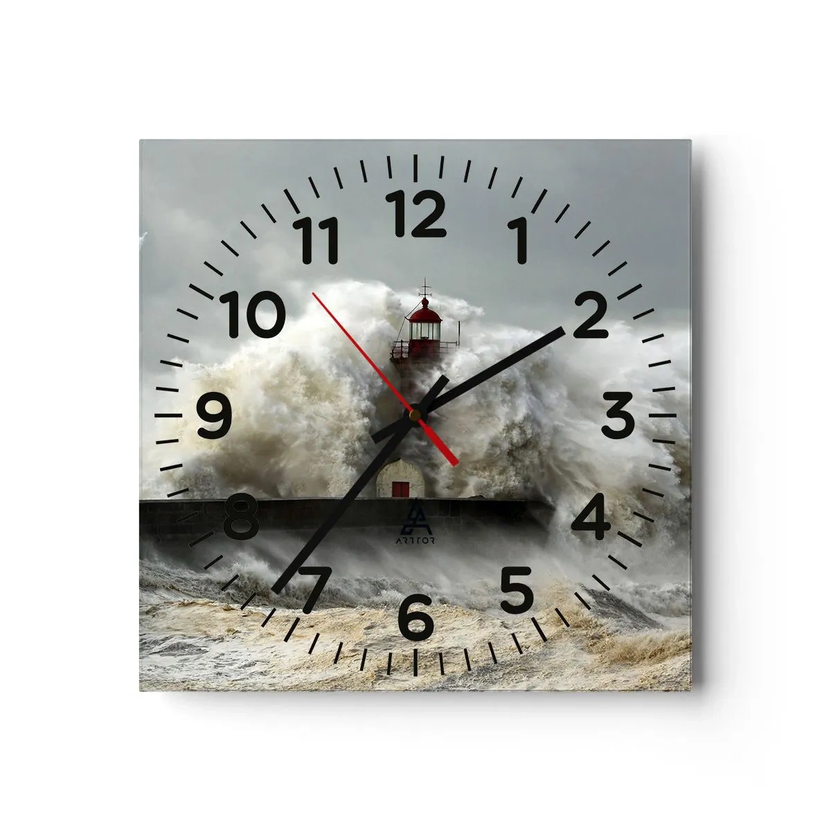 Nástenné hodiny - Hnev oceánu - 30x30 cm