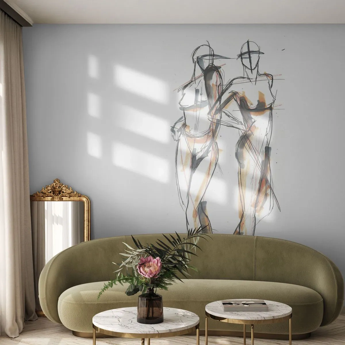 Fototapeta Standard Eco - Štúdia šarmu - Grafika, Móda, Moderné umenie - 400x280 cm