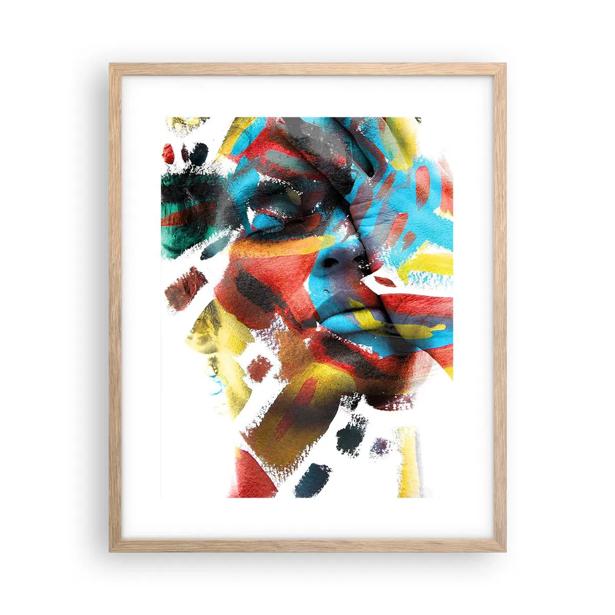 Plagát v ráme zo svetlého duba - Pestrá osobnosť - 40x50 cm