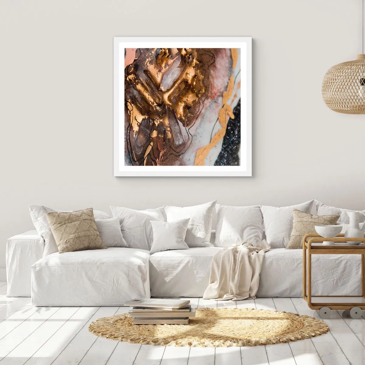 Plagát v bielom ráme - Prvok krajiny - 40x40 cm