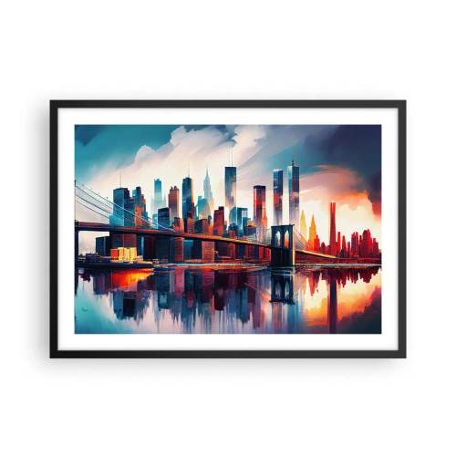 Plagát v čiernom ráme - Famózny New York - 70x50 cm