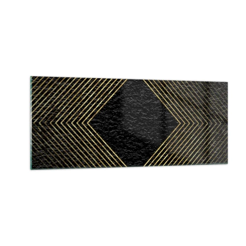 Obraz na skle - Geometria v štýle glamour - 100x40 cm