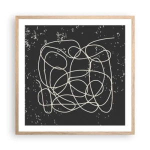 Plagát v ráme zo svetlého duba - Túlanie myslí - 60x60 cm