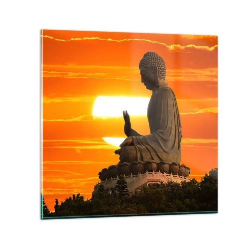 Obraz na skle - Bez strachu zo sveta - 40x40 cm