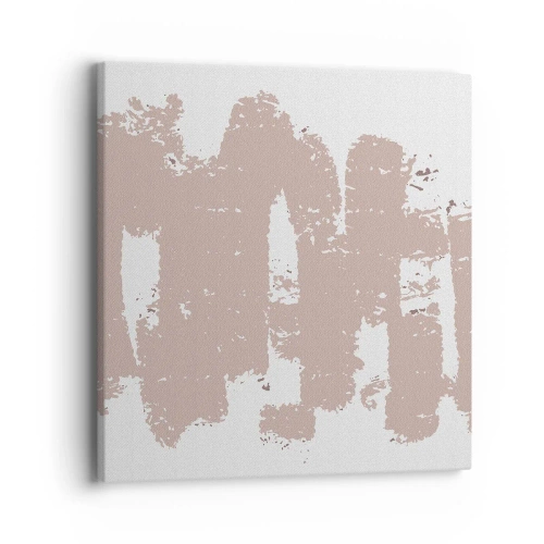 Obraz na plátne - Abstrakcia v jemnej ružovej - 40x40 cm