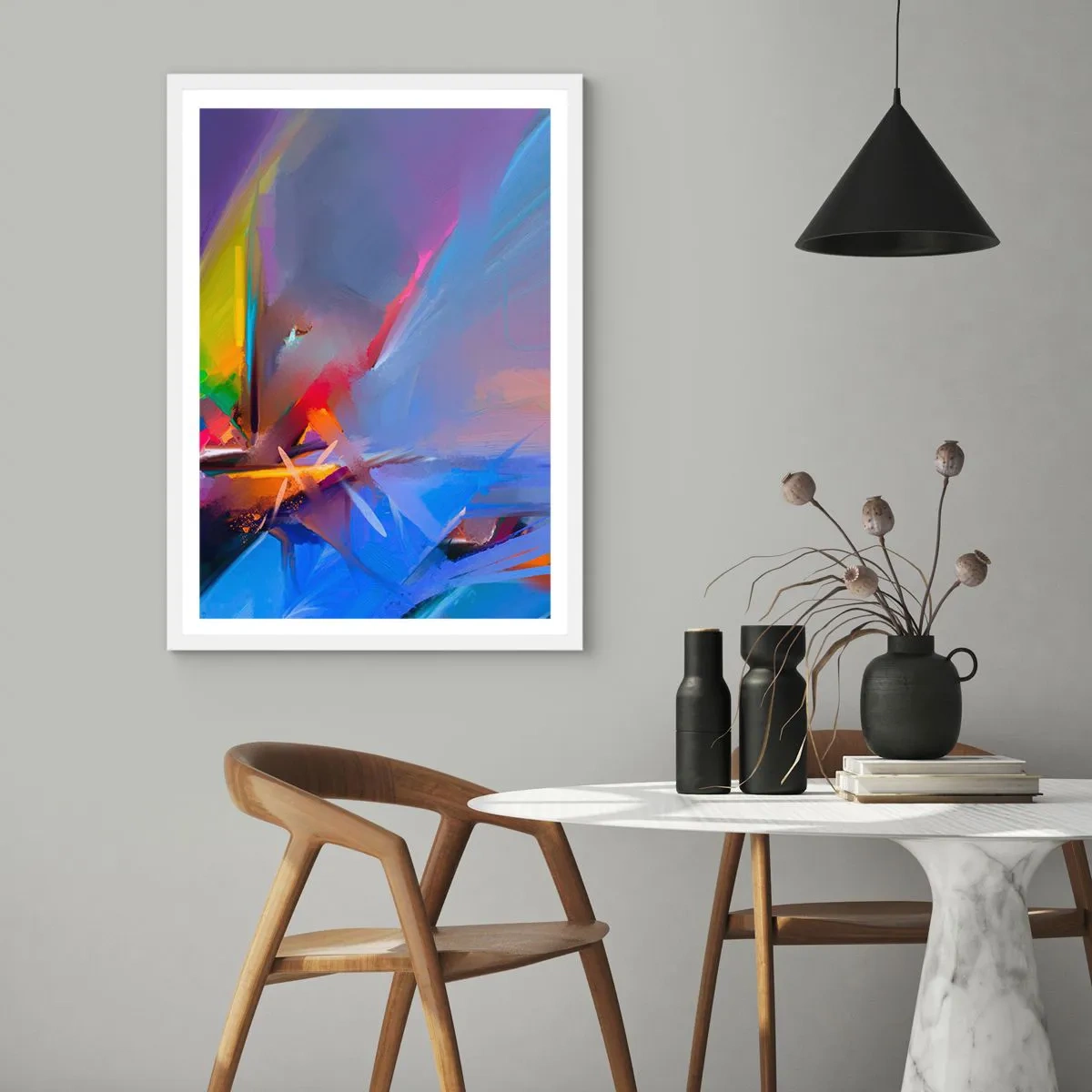 Plagát v bielom ráme - Preletela ako vták - 70x100 cm